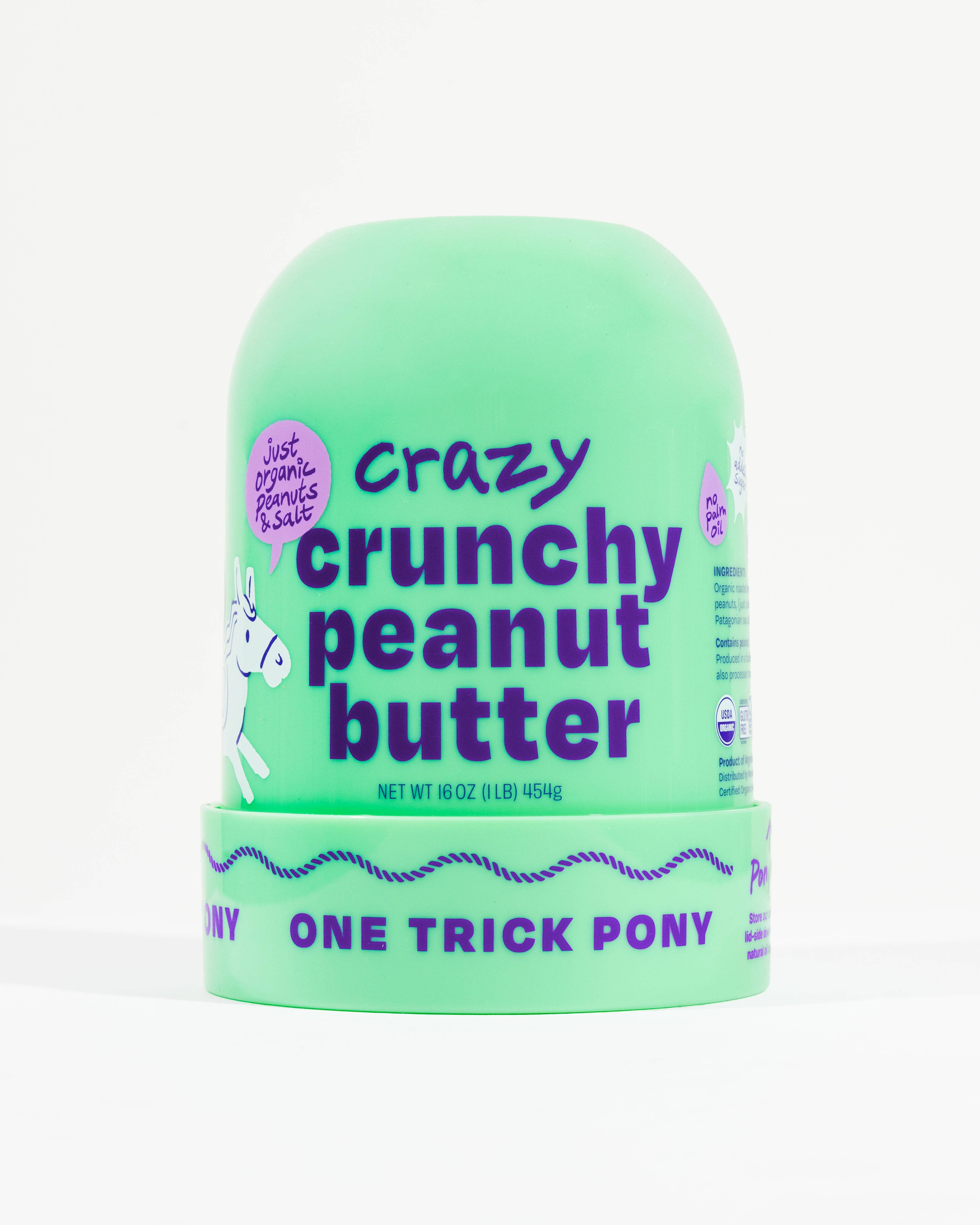 One Trick Pony - Wholesale Nut Butter - Crazy Crunchy Organic All Natural Peanut Butter - 16oz Jar3