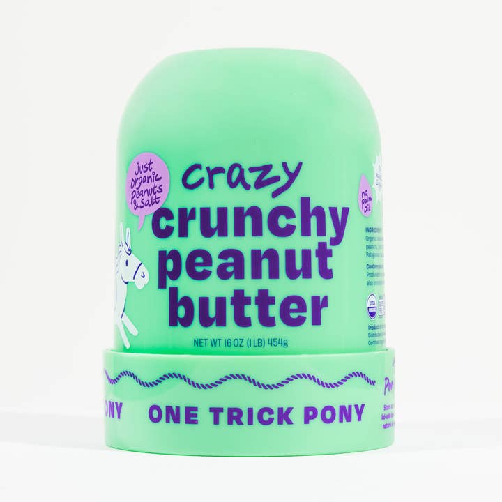 One Trick Pony - Wholesale Nut Butter - Crazy Crunchy Organic All Natural Peanut Butter - 16oz Jar3