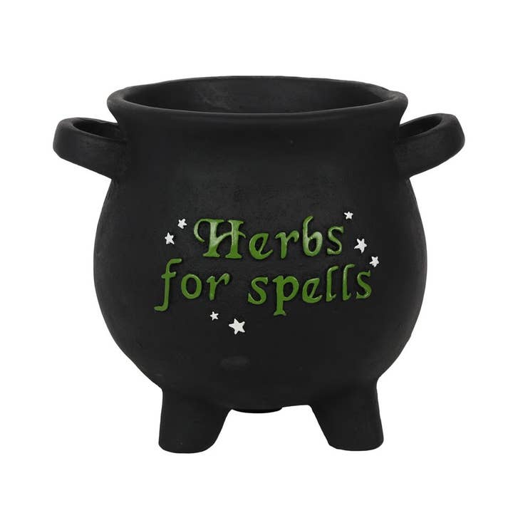Pacific Trading - Wholesale Plant Pot - 14919 Herbs for Spells Cauldron Planter C/8
