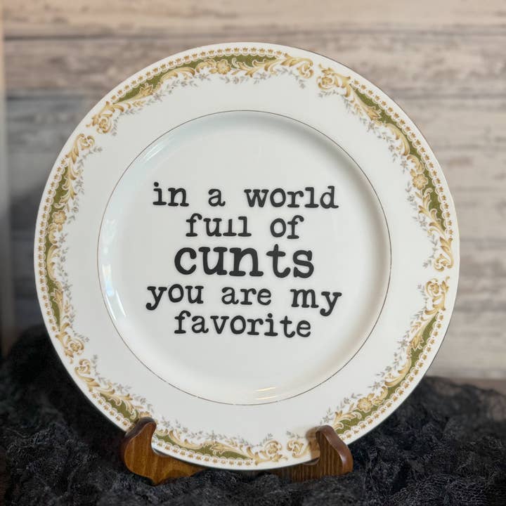 Favorite Cunt #163, Funny Plates, Trending, Funny Decor for wholesale by pretty little creeps
