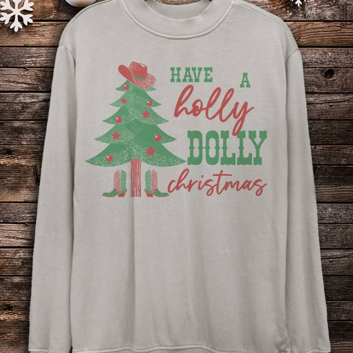 HOLLY DOLLY CHRISTMAS LS - HL50148SW02 for wholesale by HRTandLUV
