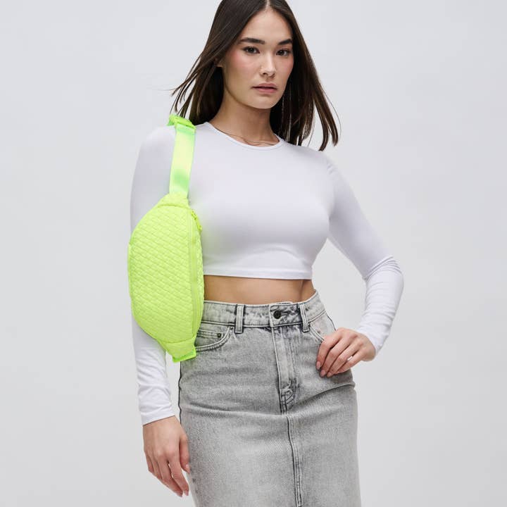 Sol and Selene - Vente Sac ceinture – femme - Sac banane tissé en néoprène Aim High129