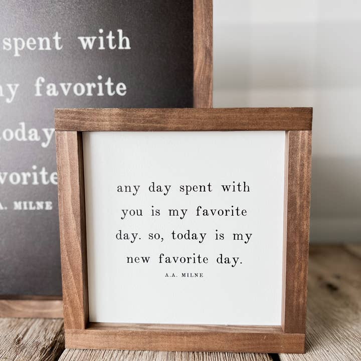 Lily and Sparrow - Wholesale Sign - Any Day Spent With You | Mother's Day Gifts, Wall Art