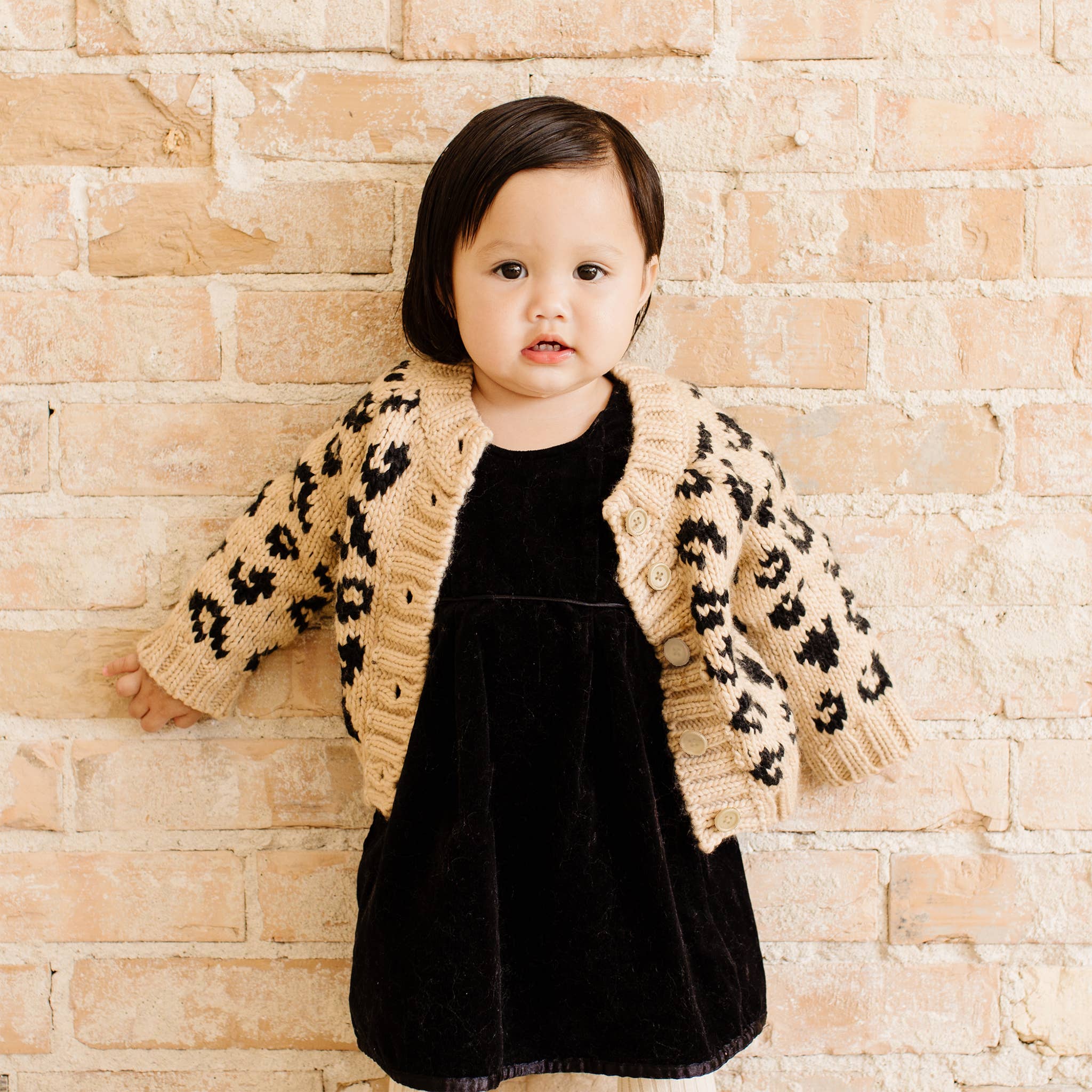 Latte Black Cheetah Cardigan Latte/Black Baby Kids Sweater Clothing  for wholesale on Faire2