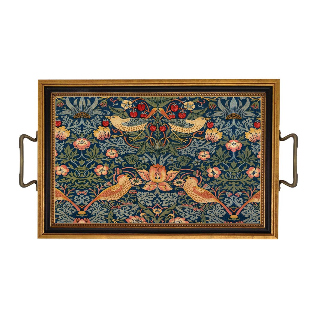 Madison Bay Co. - Historical Home Decor Reproductions - Wholesale Decoratief dienblad - William Morris Strawberry Thief decoratief dienblad0