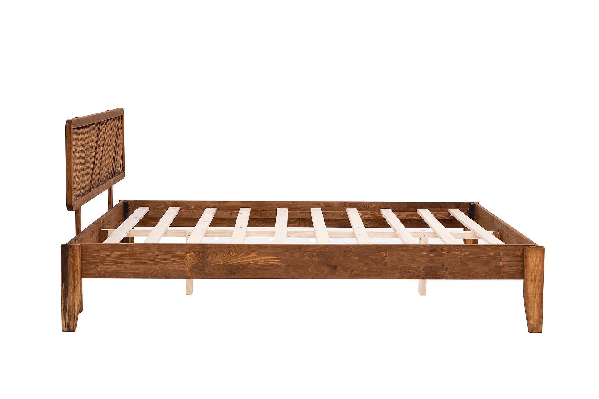 Deholzwart GmbH - Wholesale Bed - İzabelya Model - Pine Wood Bed Single Bed - BROWN3
