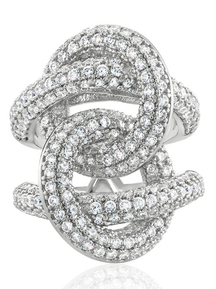 Pop Fizz Link Pave Cocktail Ring for wholesale by ZAXIE by Stefanie Taylor