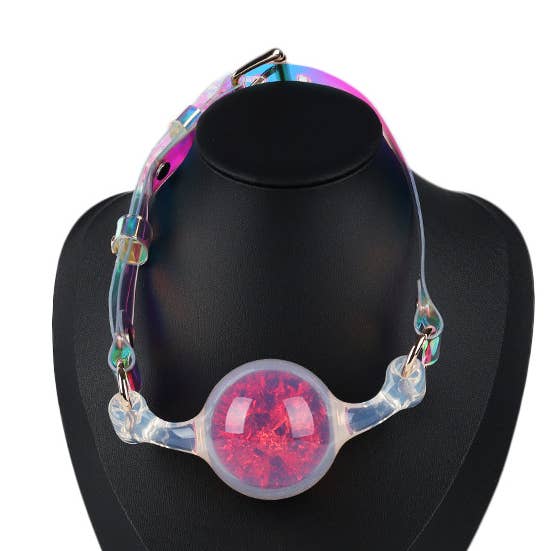 Bavaglio a Sfera di Cristallo - Rosso per la vendita all'ingrosso da parte di Liebe Seele