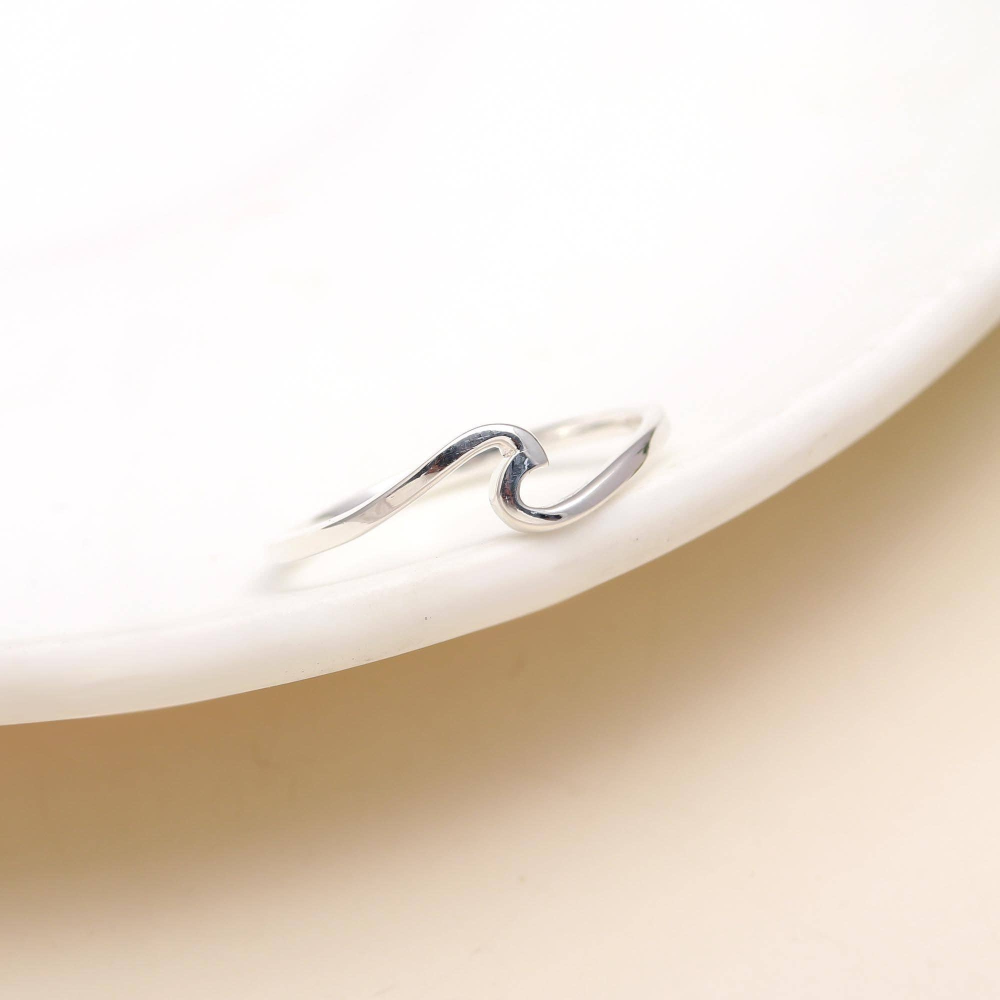 AG 925 JEWELLERY - Wholesale Band/Stacked Ring - 925 Silver Wave Ring0