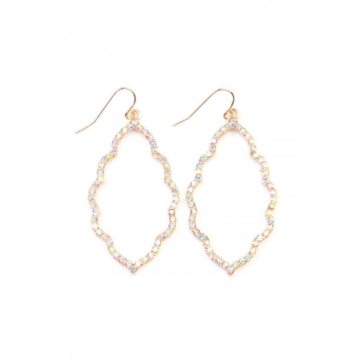 MYS Wholesale Inc - Wholesale Dangle Earrings - Rhinestones Cast Cloud Shape Drop Earrings
