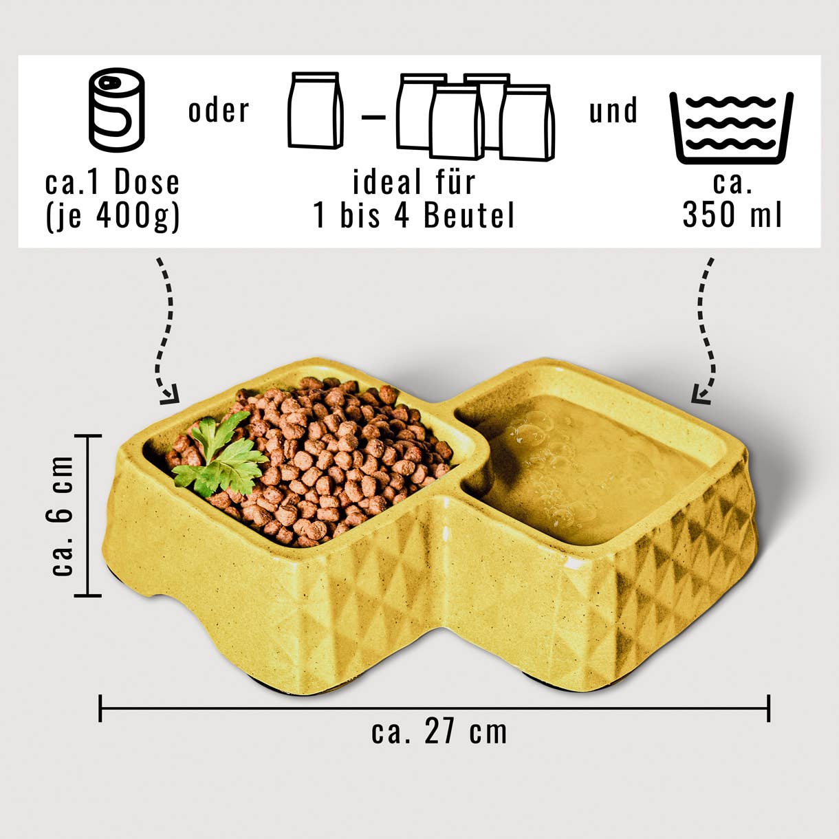 ne&no - Wholesale Pet Bowl - Cat/Dog - ne&no® Bamboo Double Bowl for Cats & Dogs - Non-Slip7