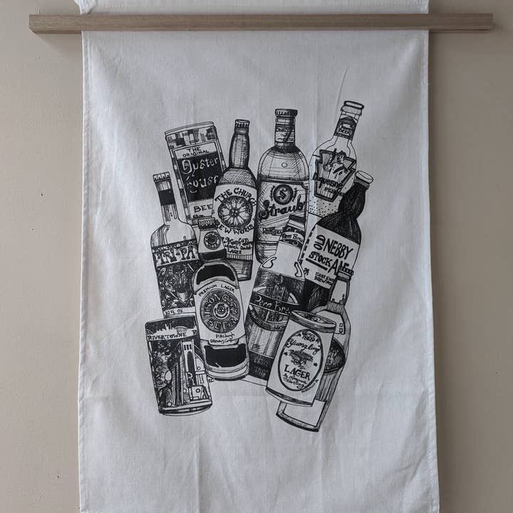 KLoRebel Art Co. - Wholesale Tea Towel - Pittsburgh Beer Towel