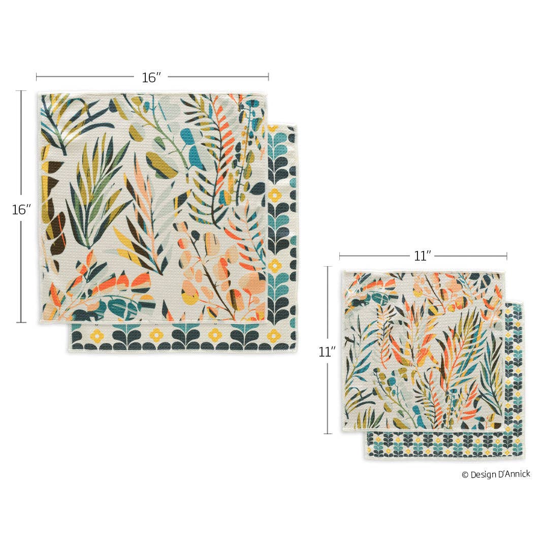 WerkShoppe – wholesale Tea towel – Colorful Leaves All Purpose Microfiber Towel Set8