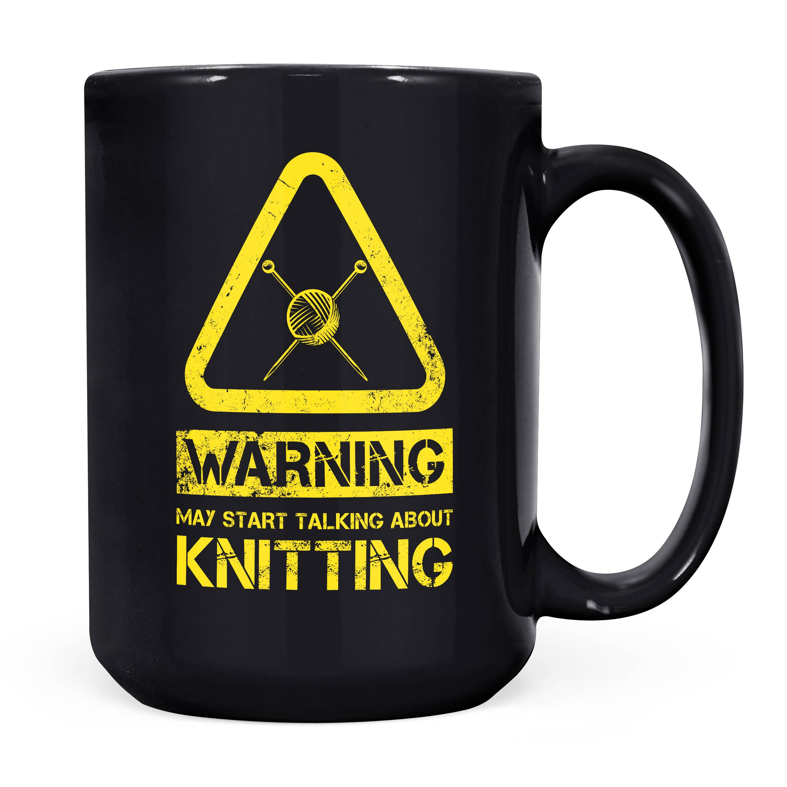 Mug Monster - Vente Tasse à café - Tasse à tricoter avec inscription « Warning May Start Talking About11