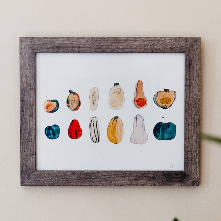 Winter Squash Art Print for wholesale by Leanne Shunney Illustration