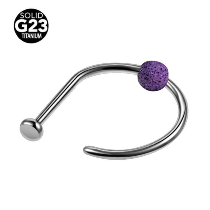 Anillo de nariz con clip de lava morado para venta al por mayor de Fuze Body