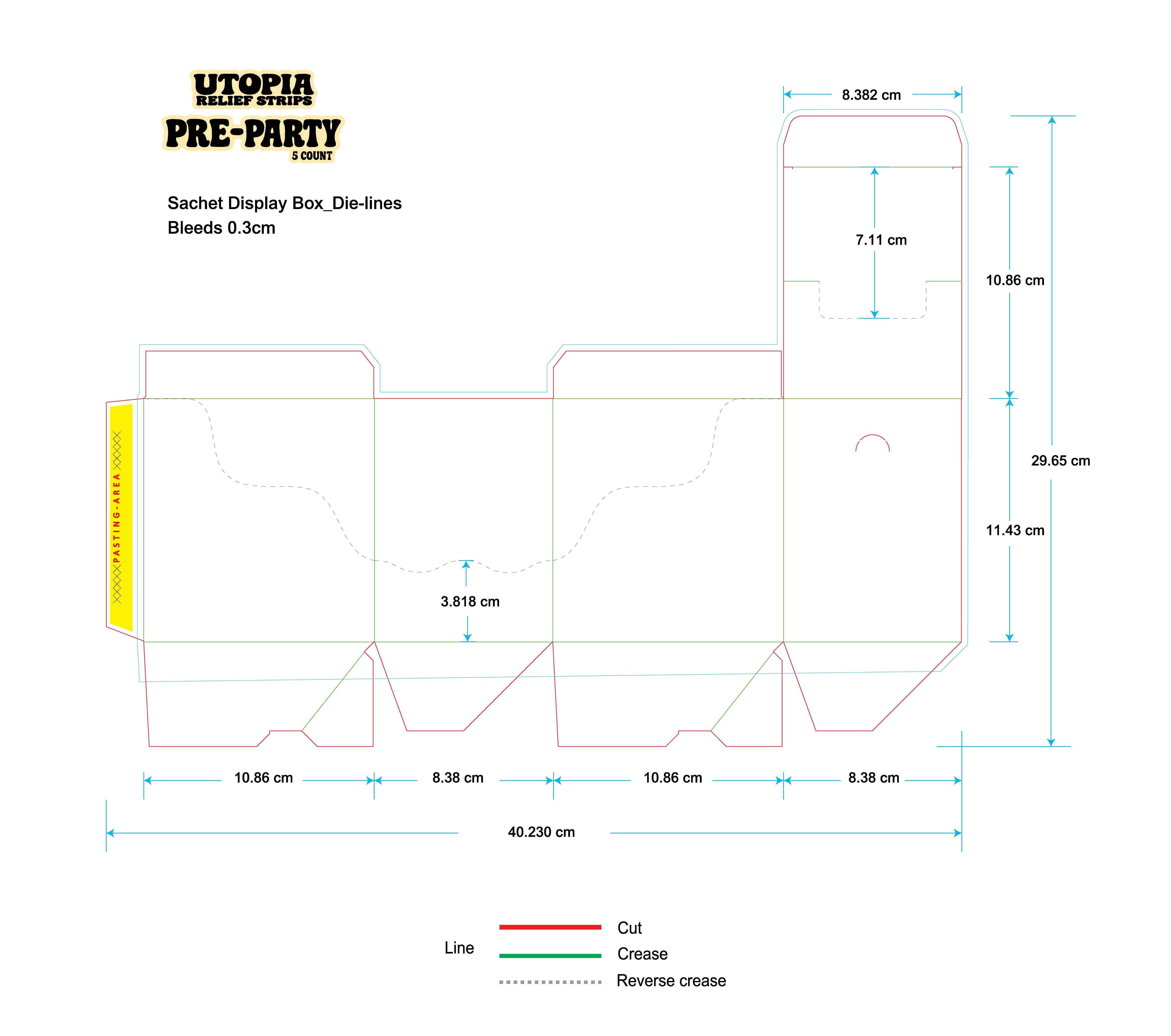 Utopia Relief Strips - Vendita all'ingrosso Vitamine/integratori orali - Strisce Pre-Party (5 pezzi) - Espositore da banco incluso12
