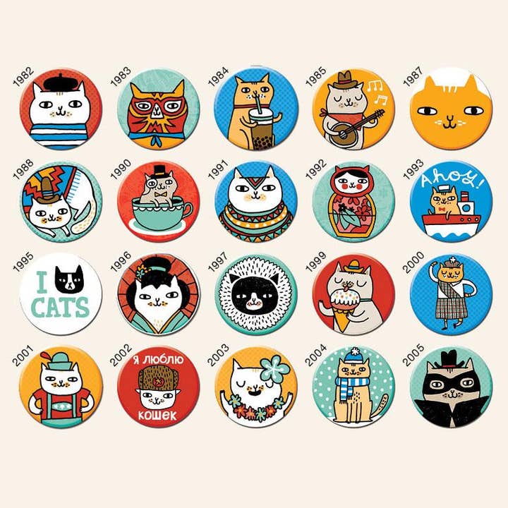 Incognito - Wholesale Lapel Pin/Button - Cat Box of Badges