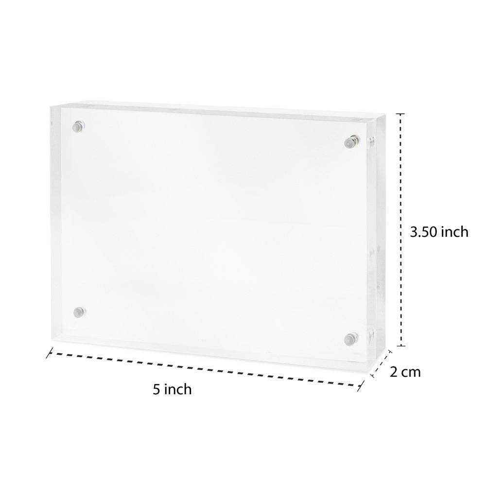 Isaac Jacobs International - Wholesale Picture Frame - Isaac Jacobs Super Thick Clear Acrylic Magnetic Photo Frame1