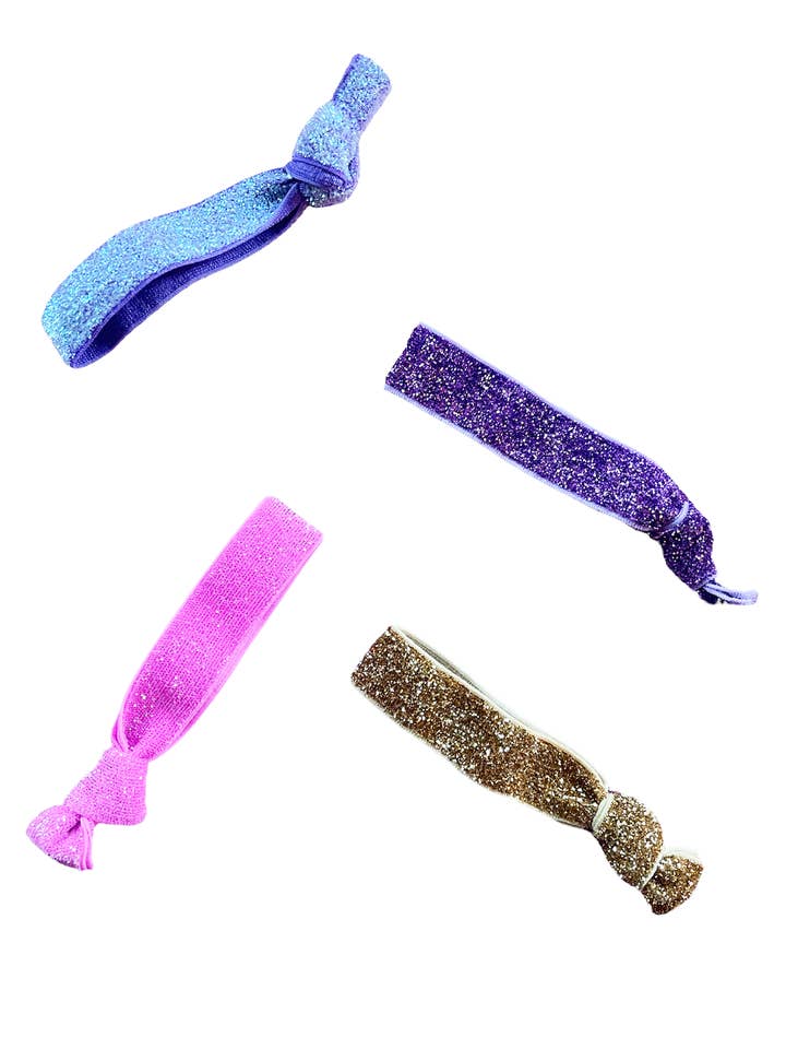 Children's Sparkle Elastic Hairties - Pack of 4 for wholesale by Moon Rascals