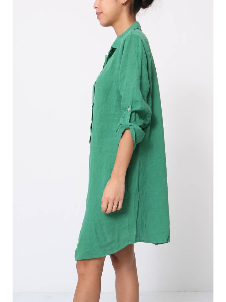LÉA & LUC - Wholesale Dress - Women's - Short Dresses in 100% Linen REF. 197