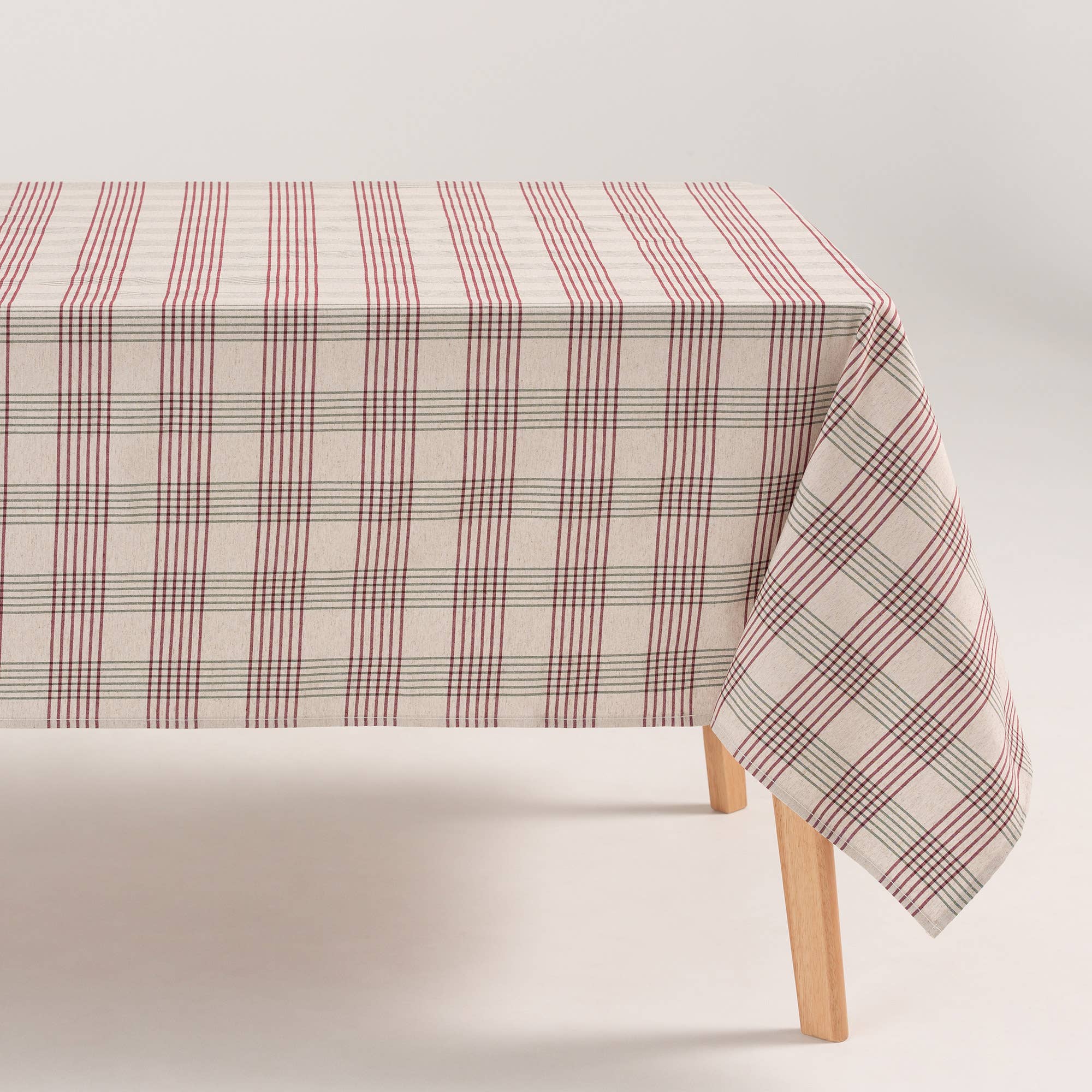 GAMUSI - Wholesale Tablecloth - GARNET soft linen Christmas jacquard tablecloth2