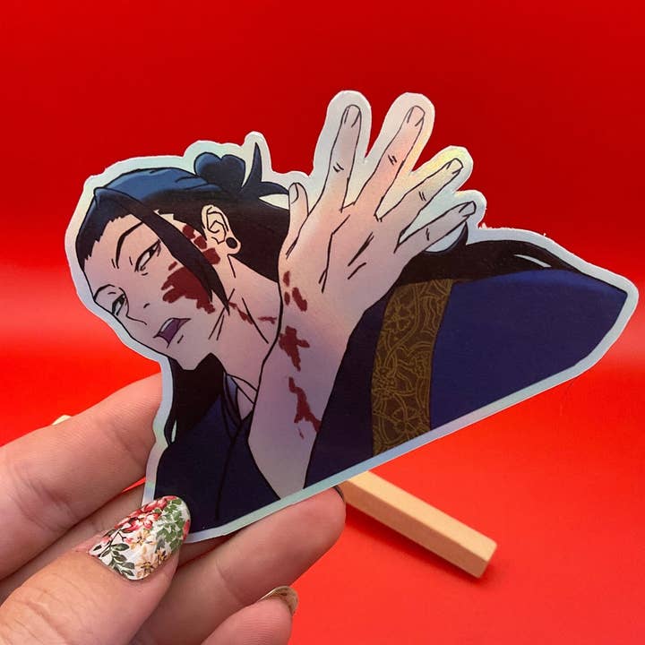 Geto Suguru JJK Sticker Waterproof Holographic Vinyl for wholesale by Elegant Potato Anime