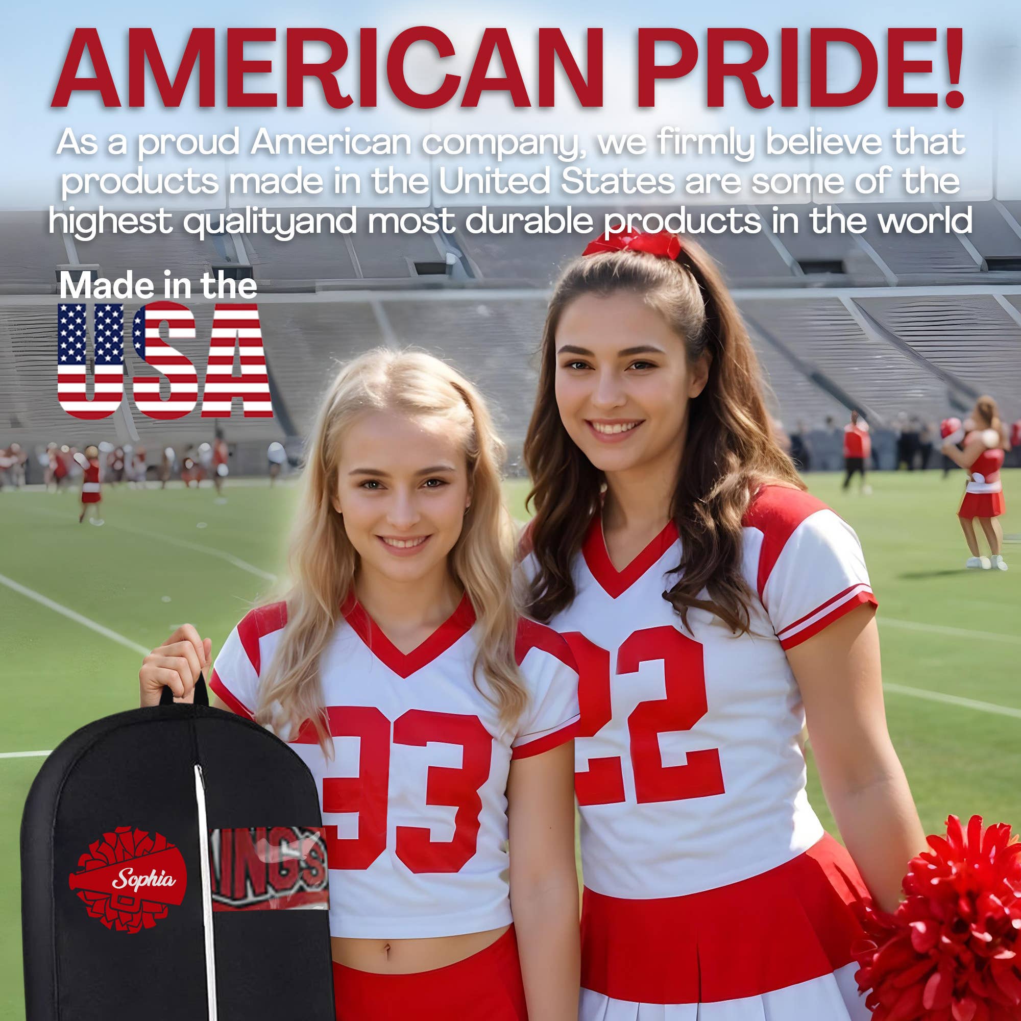 Gradzo - Wholesale Garment Bag - Unisex - Personalized Garment Bag for Cheerleaders1