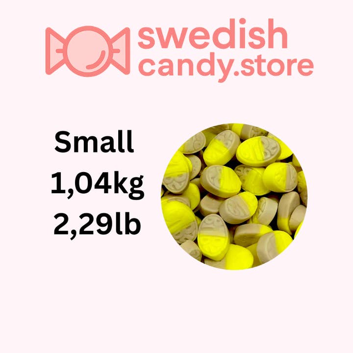 BUBS Goody Banane/Caramel Vegan en Vrac 1,04 kg Bonbons Suédois pour la vente par Swedish Candy.Store - Swedish Candy