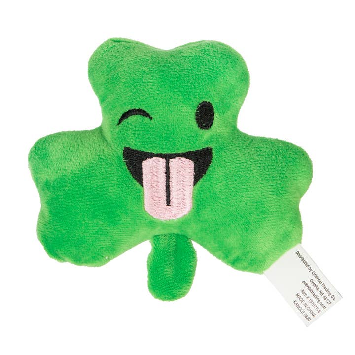 Willow Group - Wholesale Stuffed/Plush Toy - Kids & Baby - Plush Shamrock Emoji 4 Styles St. Patricks Day