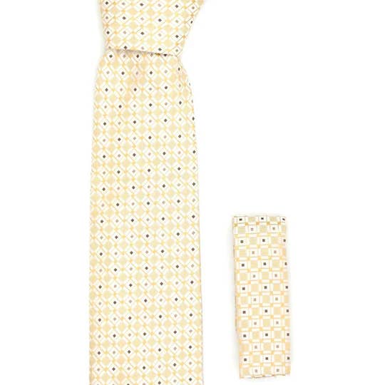 Ferrecci - Wholesale Necktie - Men's - Ferrecci - Men's Business Casual Necktie & Hanky Set - GEO
