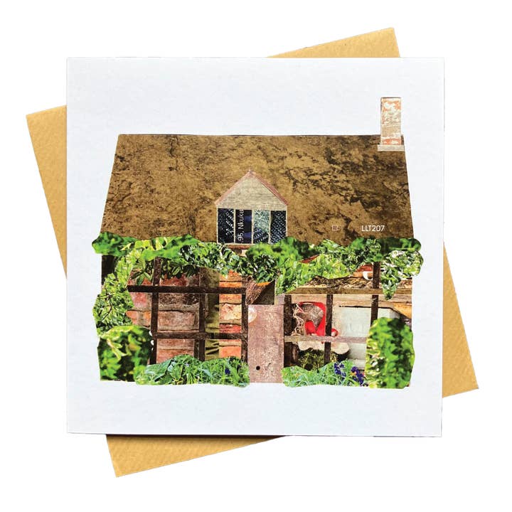 Country Cottage Architecture Greetings Card for wholesale by Soodle Street Studio