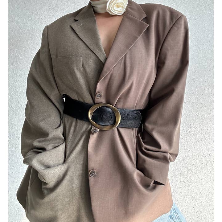 upcycle contrast blazer for wholesale by ERDLUXE