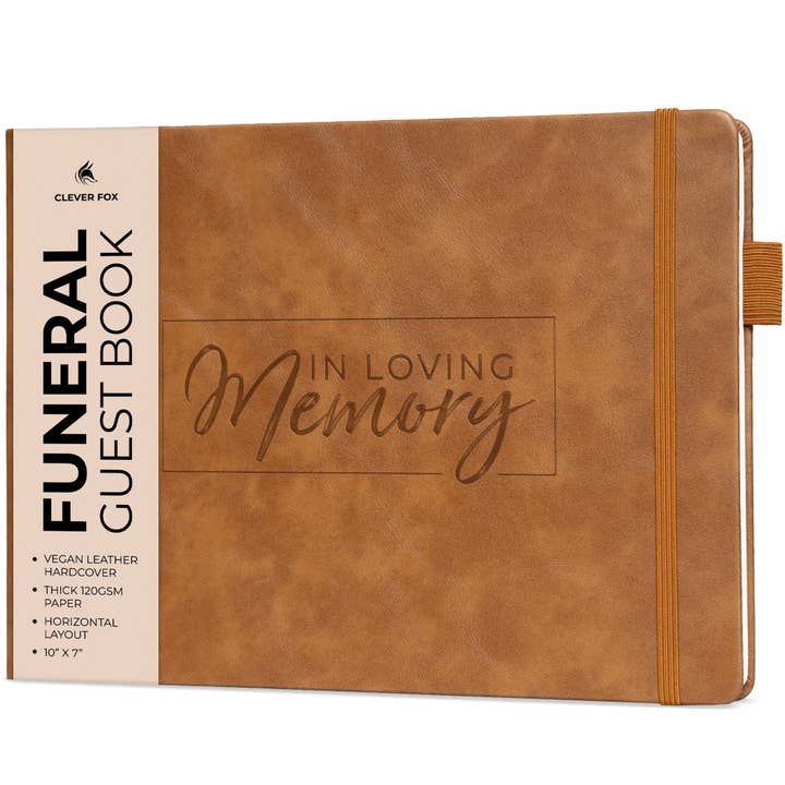Funeral Guest Book for wholesale by Clever Fox Planners