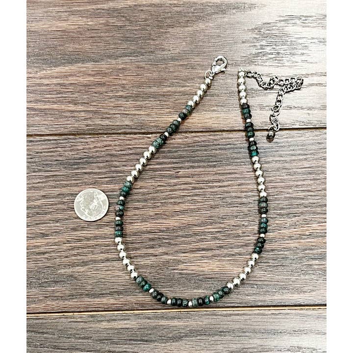 ISAC Trading Inc - Wholesale Beaded/Pearl Necklace - 738422, Handmade Silver Bead, Gemstone Necklace