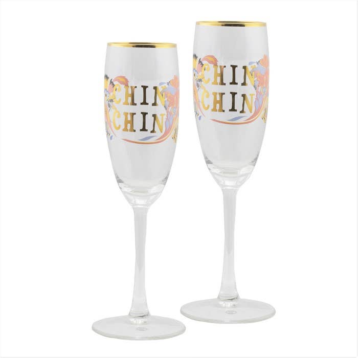 YE - Conjunto de 2 flautas de champanhe CHIN por atacado de Yvonne Ellen