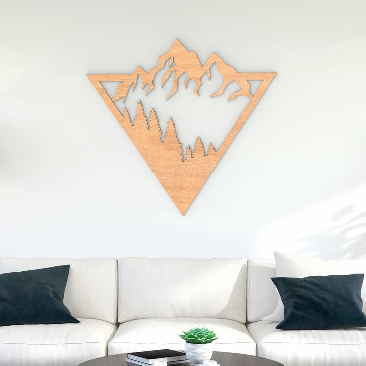 PeroWorx Designs - Wholesale Wall Accent - Mountain Wood Wall Art, Home Décor, Wall Decoration2