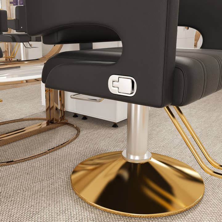 39F Inc. - Wholesale Chair - Black & Gold Professional Hydraulic Barber Salon Chair 16