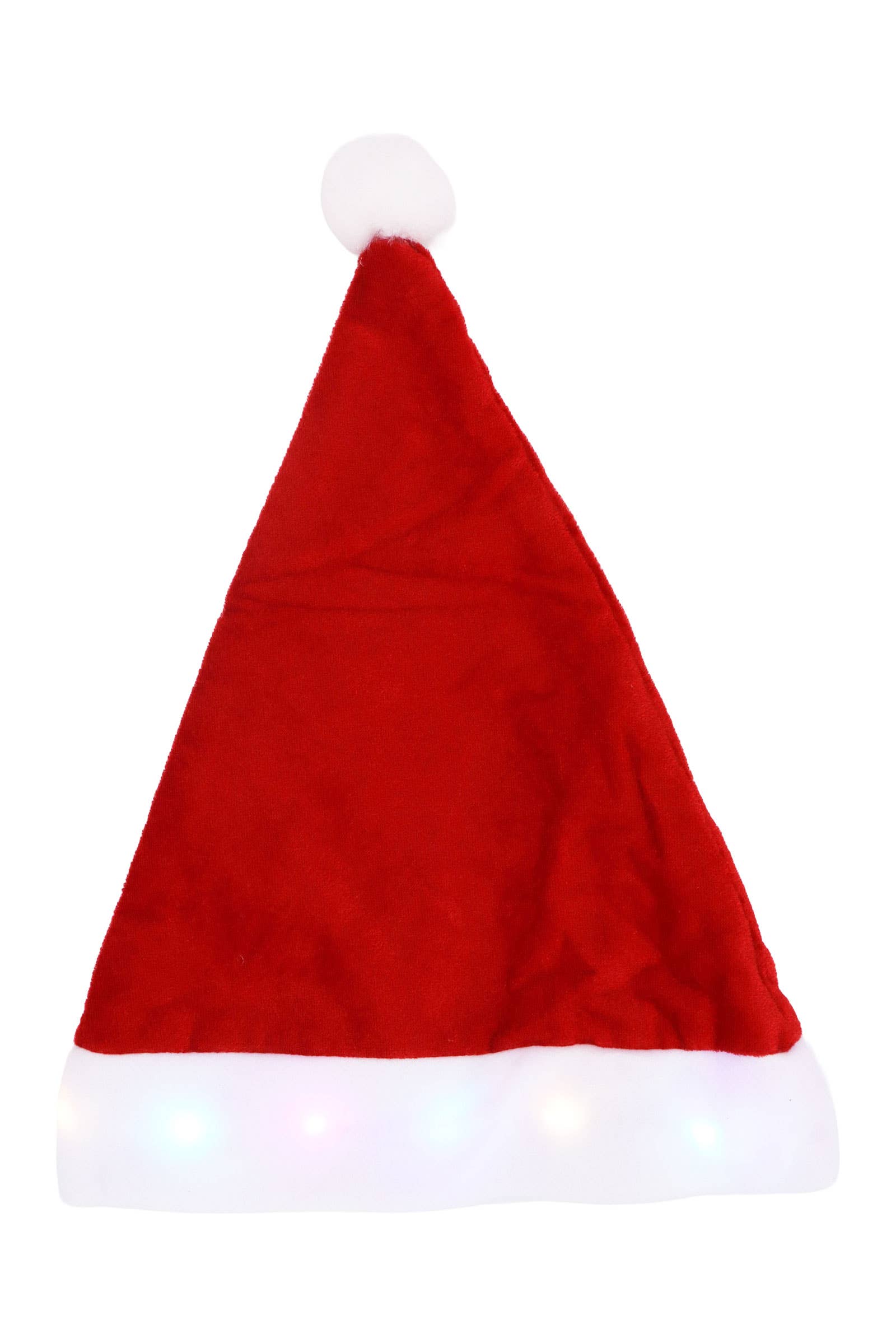 ASSORTED Christmas Led Light-up Velvety Fleece Santa Hat for wholesale on Faire4