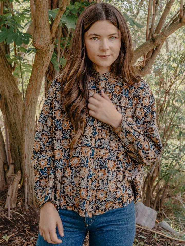 Stella Top Sunflower Black for wholesale by Mata Traders