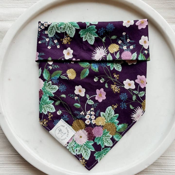 Dahlia Dreams Bandana for wholesale by The Sunday Dog