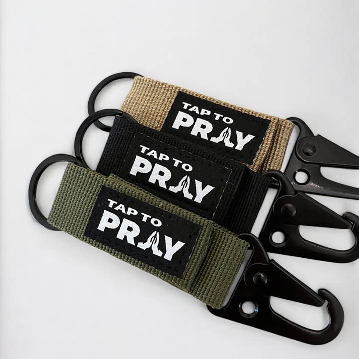 Versible - Wholesale Keychain - Unisex - Tap To Prayâ„¢ - Tactical Carabiner Keychain