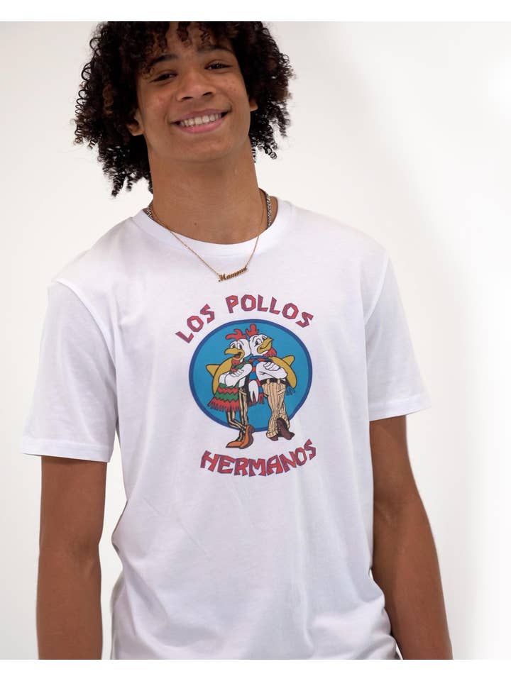Grafitee - Venta al por mayor Camiseta serigrafiada - Unisex - Camiseta Los Pollos Hermanos - Camiseta con el logo de Breaking Bad