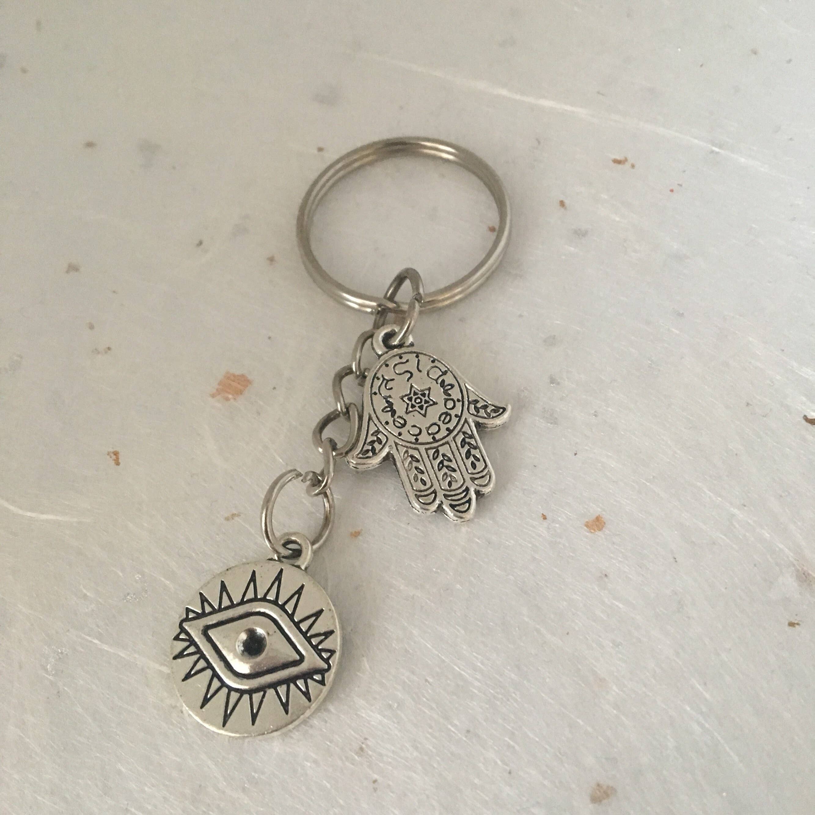 Roshni Desai & Things – wholesale Keychain – Unisex – Hamsa Hand Evil Eye Keyring Keychain Unisex2