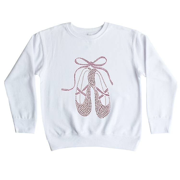 Sparkle Sisters by Couture Clips – wholesale Sweatshirt - Kids – Pink Studded Ballet Sweatshirt1