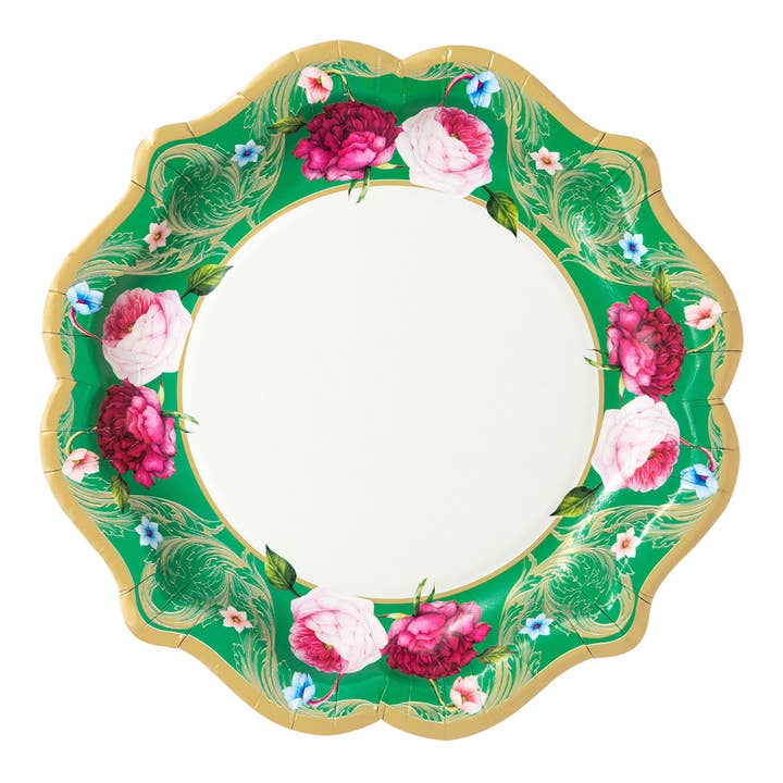 Talking Tables USA - Wholesale Disposable Plate - Mixed Floral Paper Plates - 12 Pack | Tea Party |6