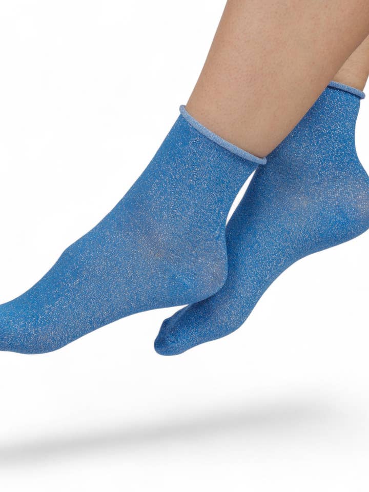 Jess & Lou - Wholesale Socks - Unisex - Footwear Elegance - Sparkly Lurex Socks 8