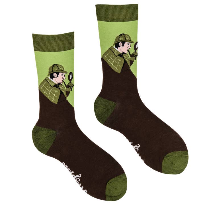BROWN Sherlock Holmes Socks for wholesale on Faire1