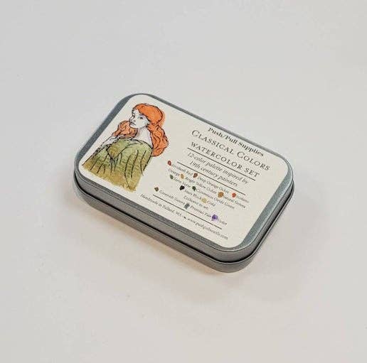 Push/Pull - Vente Peintures aquarelles - Fournitures de poussée/traction - Ensemble classique de 12 aquarelles en godets1