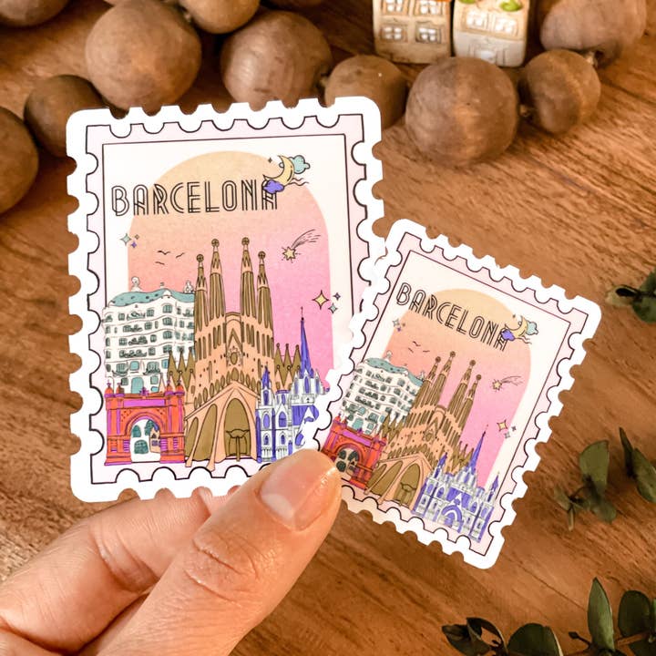 Sticker Barcelona voor wholesale door Atelier Nazli Brush